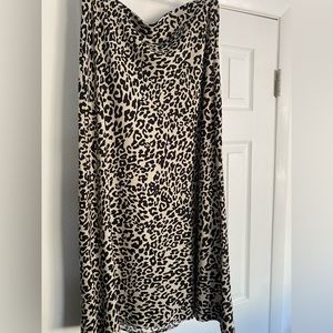 Loft cheetah print midi skirt